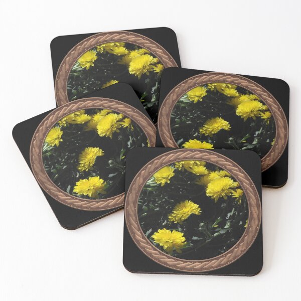 Item preview, Yellow Chrysanthemums Flowers in Celtic Circle Frame 3 designed and sold by Swabcraft.