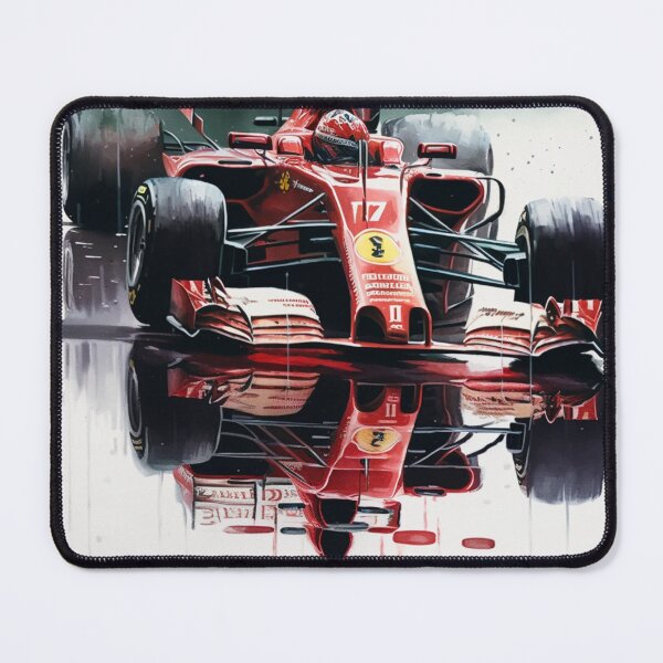 Item preview, Sebastian Vettel 2019 Ferrari SF90 F1 Watercolour Painting Print designed and sold by PicTechNowArt.
