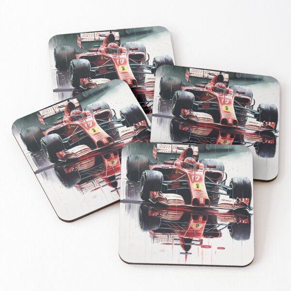 Item preview, Sebastian Vettel 2019 Ferrari SF90 F1 Watercolour Painting Print  designed and sold by PicTechNowArt.