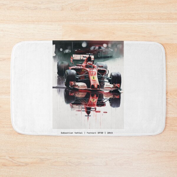 Item preview, Sebastian Vettel 2019 Ferrari SF90 F1 Watercolour Painting Print  designed and sold by PicTechNowArt.