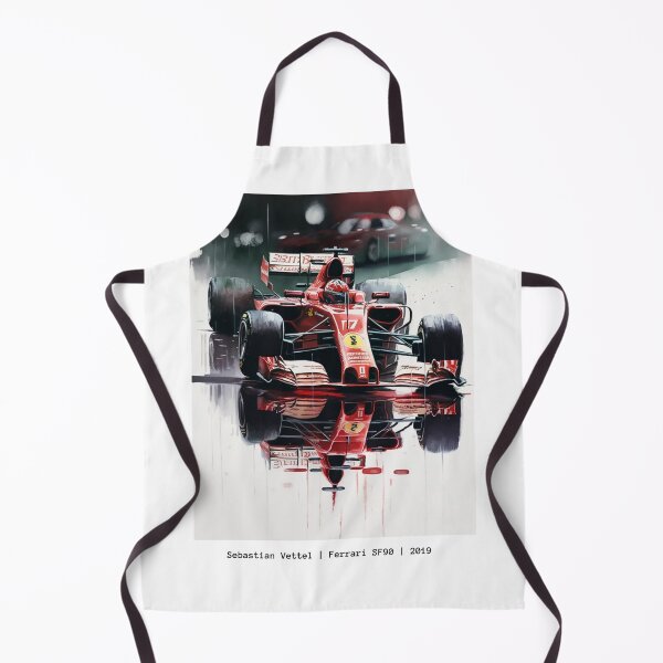 Item preview, Sebastian Vettel 2019 Ferrari SF90 F1 Watercolour Painting Print  designed and sold by PicTechNowArt.