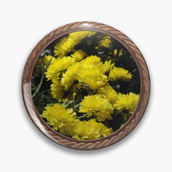 Item preview, Yellow Chrysanthemums Flowers in Celtic Circle Frame 4 designed and sold by Swabcraft.