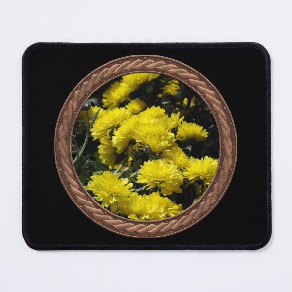 Item preview, Yellow Chrysanthemums Flowers in Celtic Circle Frame 4 designed and sold by Swabcraft.