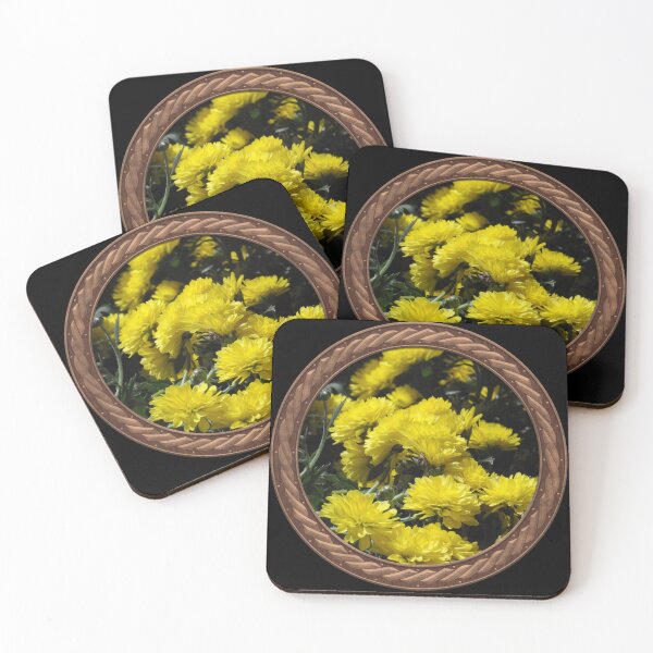 Item preview, Yellow Chrysanthemums Flowers in Celtic Circle Frame 4 designed and sold by Swabcraft.