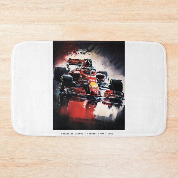 Item preview, Sebastian Vettel 2019 Ferrari SF90 F1 Watercolour Painting Print  designed and sold by PicTechNowArt.