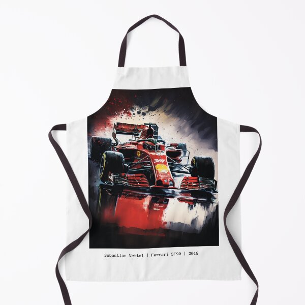 Item preview, Sebastian Vettel 2019 Ferrari SF90 F1 Watercolour Painting Print  designed and sold by PicTechNowArt.