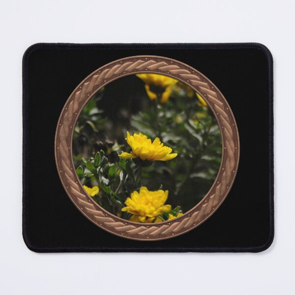 Item preview, Yellow Chrysanthemums Flowers in Celtic Circle Frame 5 designed and sold by Swabcraft.