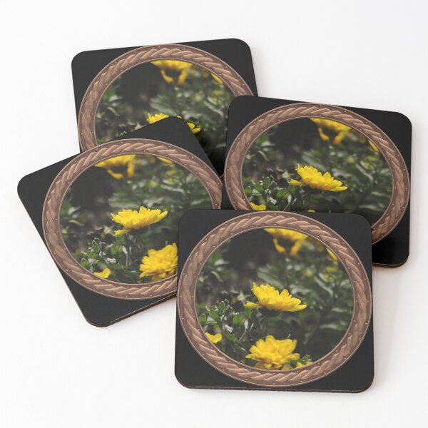 Item preview, Yellow Chrysanthemums Flowers in Celtic Circle Frame 5 designed and sold by Swabcraft.