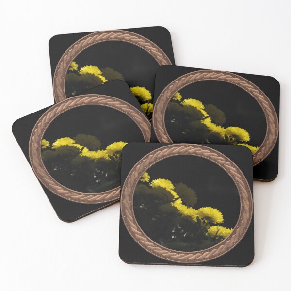 Item preview, Yellow Chrysanthemums Flowers in Celtic Circle Frame 8 designed and sold by Swabcraft.