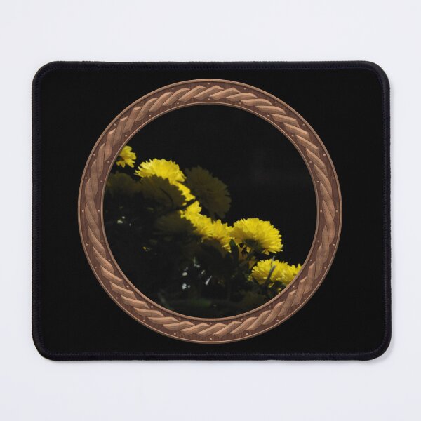 Item preview, Yellow Chrysanthemums Flowers in Celtic Circle Frame 8 designed and sold by Swabcraft.