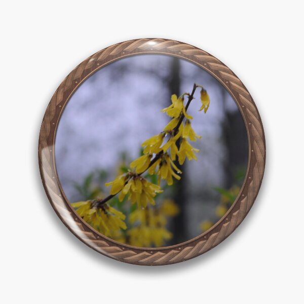 Item preview, Yellow Forsythia Flowers in Celtic Circle Frame 9 designed and sold by Swabcraft.