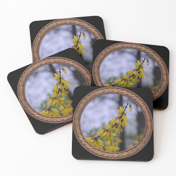 Item preview, Yellow Forsythia Flowers in Celtic Circle Frame 9 designed and sold by Swabcraft.
