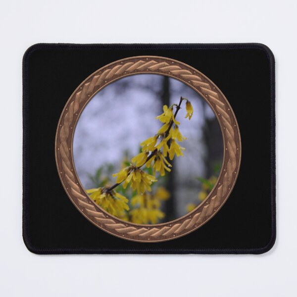 Item preview, Yellow Forsythia Flowers in Celtic Circle Frame 9 designed and sold by Swabcraft.