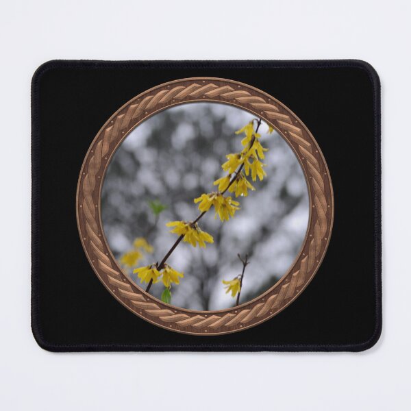 Item preview, Yellow Forsythia Flowers in Celtic Circle Frame 10 designed and sold by Swabcraft.