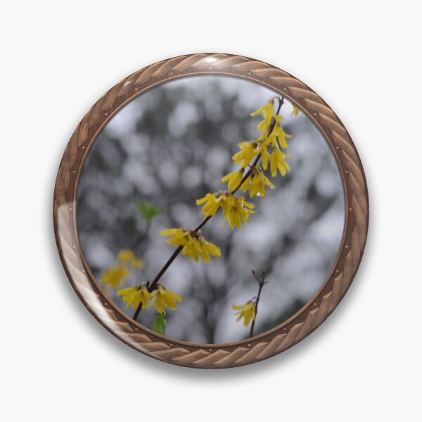 Item preview, Yellow Forsythia Flowers in Celtic Circle Frame 10 designed and sold by Swabcraft.