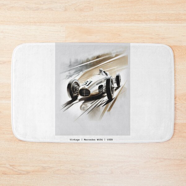 Item preview, Vintage Mercedes 1939 Mercedes W154 F1 Watercolour Painting Print designed and sold by PicTechNowArt.