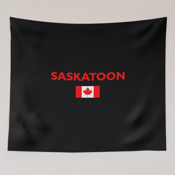 Item preview, Saskatoon Canada bandera canadiense de color oscuro designed and sold by TinyStarCanada.