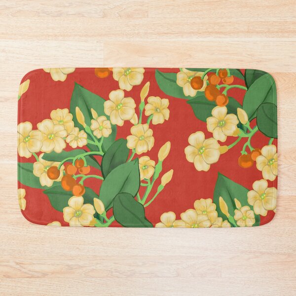 Item preview, Hawaiian Puakenikeni Flower-on red designed and sold by Linda Maliuana.