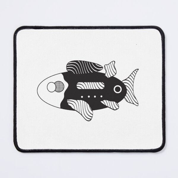 Item preview, Submarine Fish Black and White designed and sold by spyduckz.