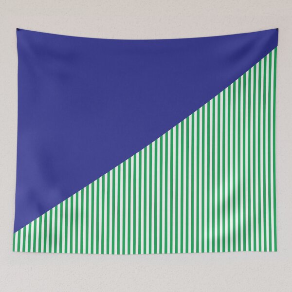 Aperçu de l'œuvre Triangle et rayures | Motifs mixtes | Bleu et vert créée et vendue par rsty11.