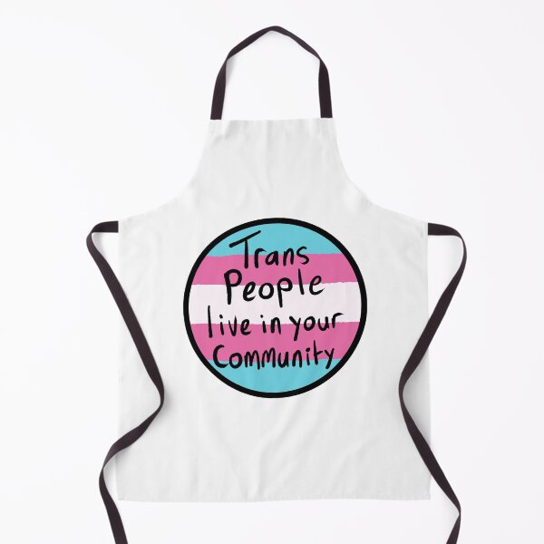 Item preview, Trans People live in your community (black outline) designed and sold by MakeMeASidekick.