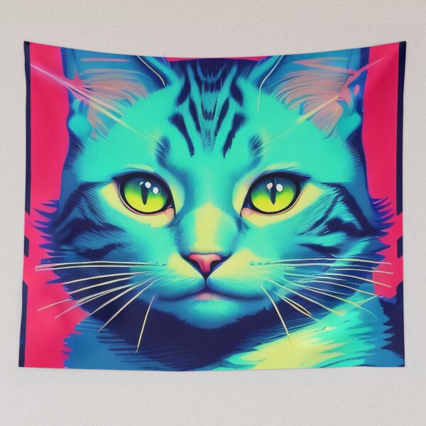 Item preview, Teal Cat by Perceptual Paradox Creations designed and sold by hobbit73.