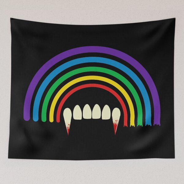 Item preview, Gay Vampire Rainbow | Vampire Teeth | Queer Horror Fan designed and sold by ProdbyNiECO.