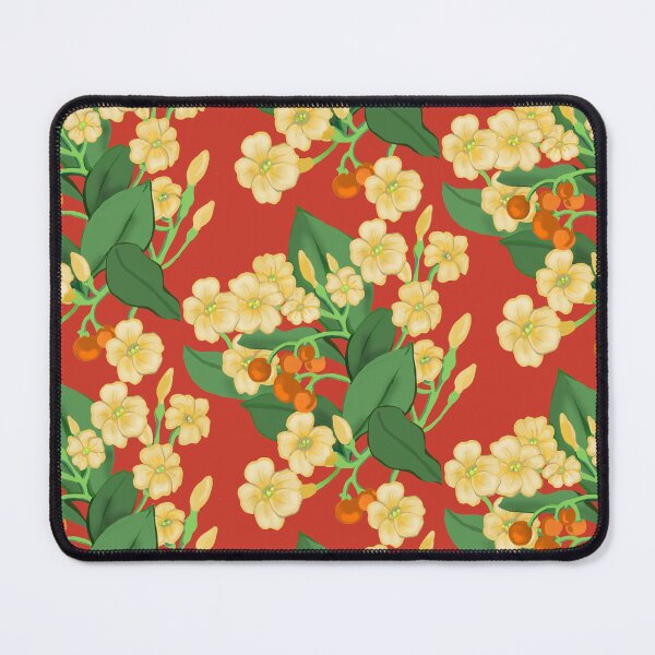 Item preview, Hawaiian Puakenikeni Flower-on red designed and sold by Linda Maliuana.