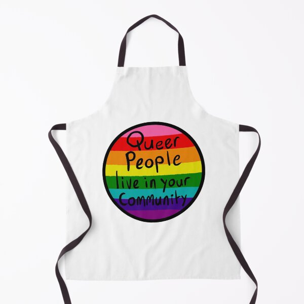 Item preview, Queer People live in your community (black outline) designed and sold by MakeMeASidekick.