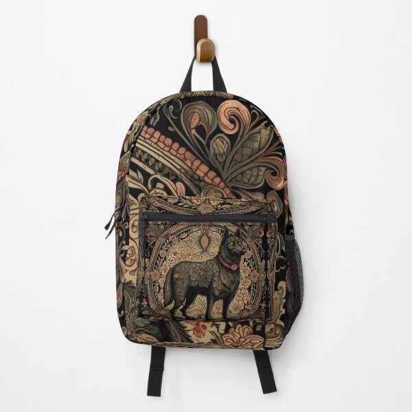 Item preview, Belgian Sheepdog (Groenendael) Ornate Folk Art Dog Design designed and sold by Appyrances.