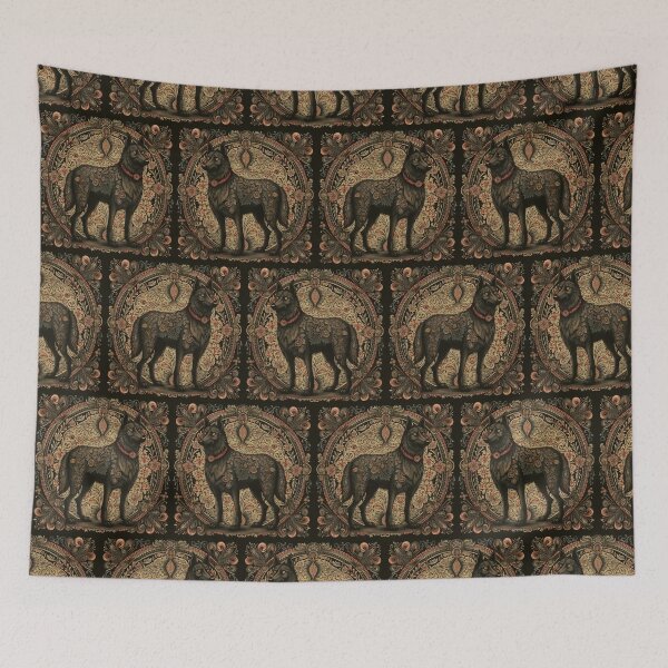 Item preview, Belgian Sheepdog (Groenendael) Ornate Folk Art Dog Design designed and sold by Appyrances.