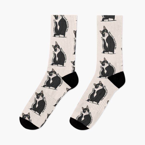 Item preview, Sorry I Cant My Cat Needs Me Black Text Version designed and sold by Luan Huynh.