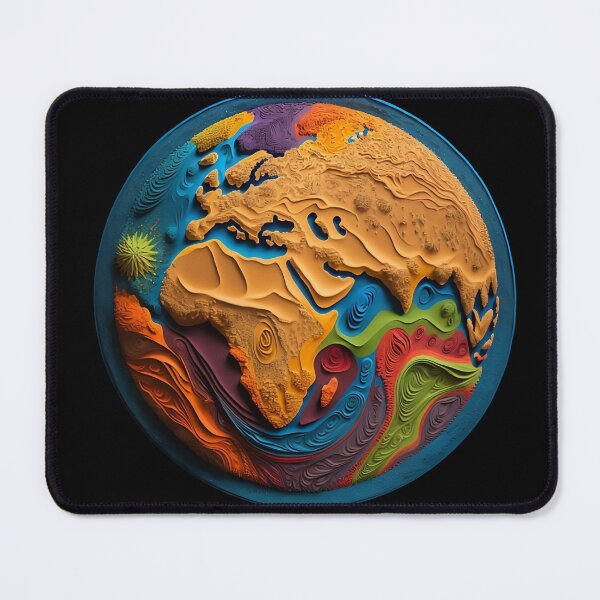 Item preview, Sand Made Art - Planet Earth in Bright Colors designed and sold by AdiRemba.