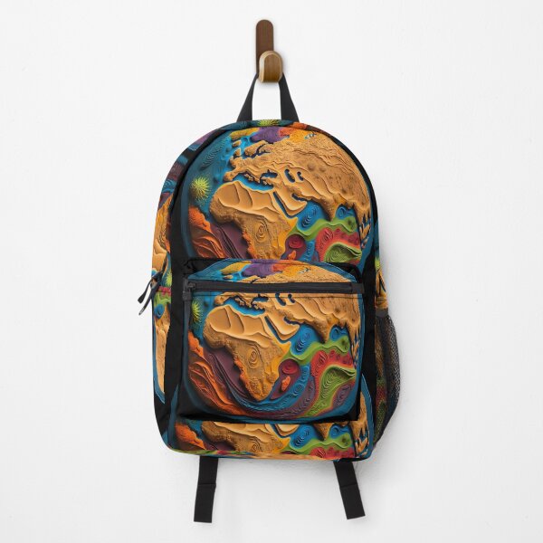 Item preview, Sand Made Art - Planet Earth in Bright Colors designed and sold by AdiRemba.