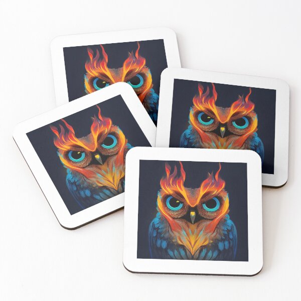 Item preview, Cute Owl with Flames designed and sold by begaytwannas.