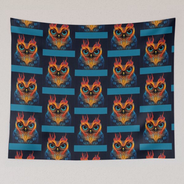 Item preview, Cute Owl with Flames designed and sold by begaytwannas.