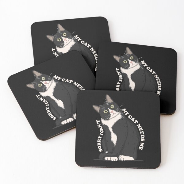 Item preview, Sorry I Cant My Cat Needs Me White Text Version designed and sold by Luan Huynh.