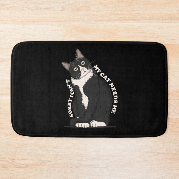 Item preview, Sorry I Cant My Cat Needs Me White Text Version designed and sold by Luan Huynh.