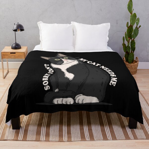 Item preview, Sorry I Cant My Cat Needs Me White Text Version designed and sold by Luan Huynh.