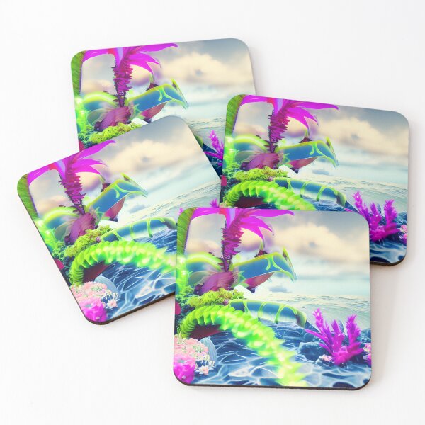 Item preview, Orchid Splash of pinks, greens and blues designed and sold by Sweet-Medley.