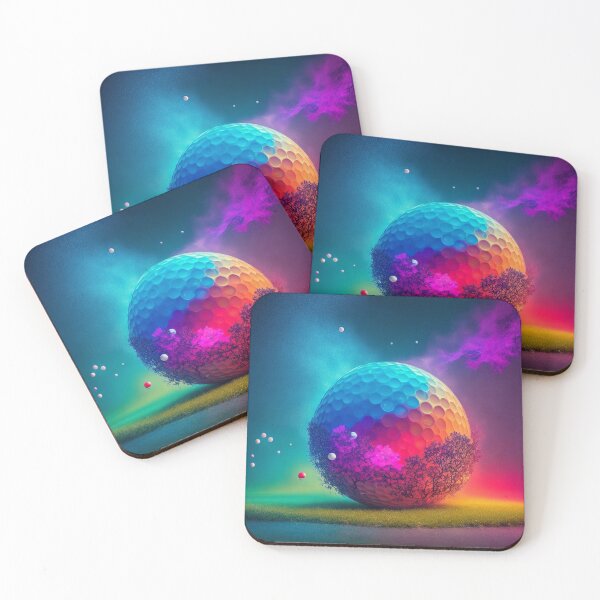 Item preview, Golf balls on the golf course colorful abstraction art designed and sold by ValleyDream.