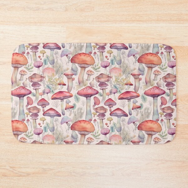 Item preview, Forest Mushroom Illustration Pattern designed and sold by objectiveuno.