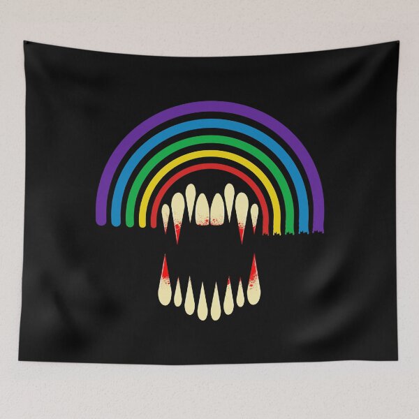 Item preview, Gay Horror Clown Rainbow | Killer Clown Teeth | Queer Horror Fan designed and sold by ProdbyNiECO.