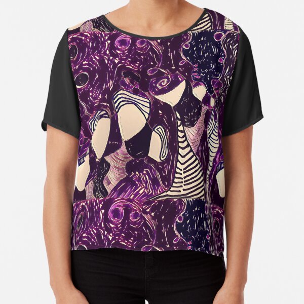 Purple crowd Chiffon Top