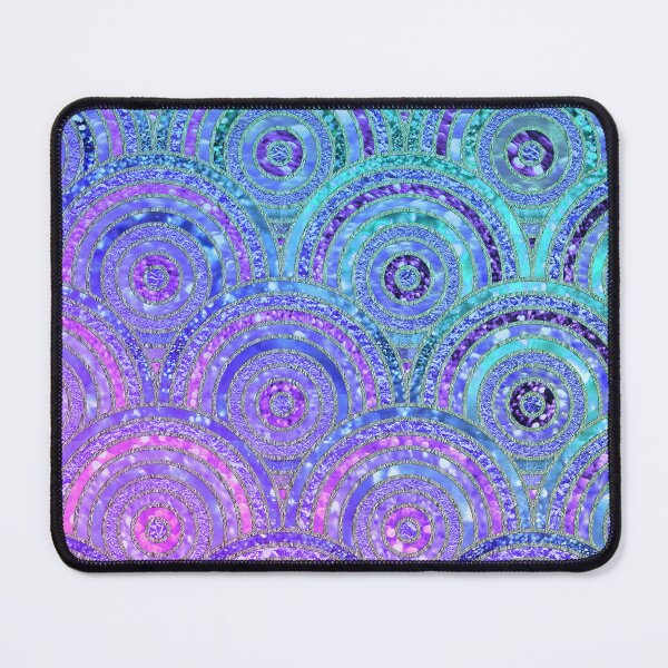 Item preview, Aqua Blue Purple and Pink Sparkling Glitter Circles designed and sold by UtArt.
