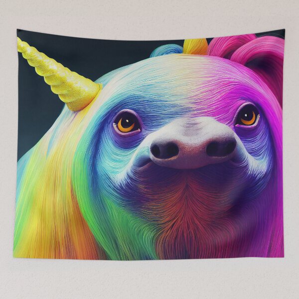 Item preview, Cuddly lazy, the loving unicorn sloth designed and sold by Pixelboys.