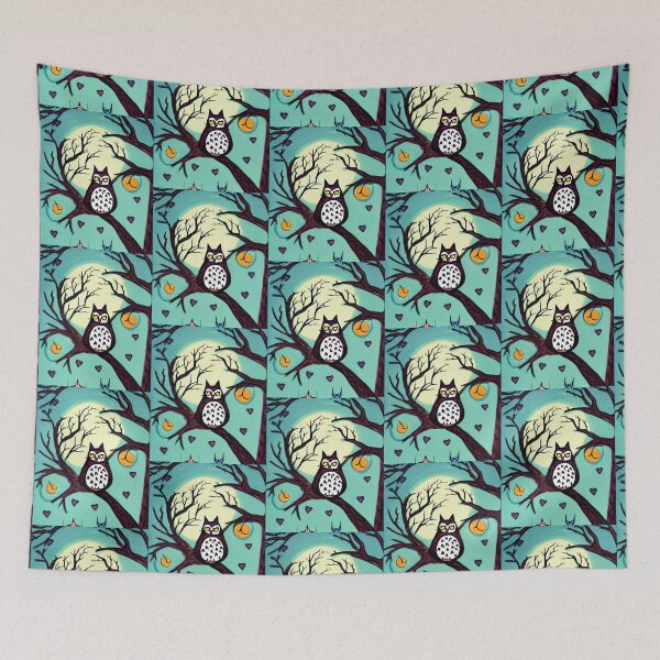 Item preview, cat and an owl of the night designed and sold by grangertomik.