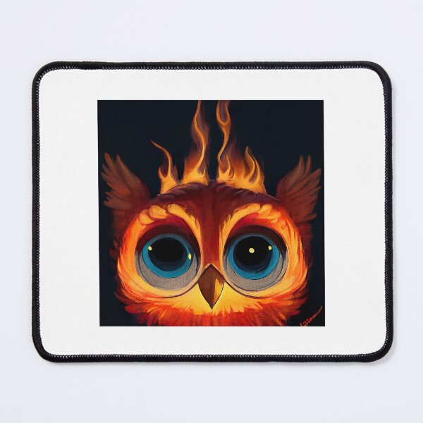 Item preview, Cute Owl with Flames designed and sold by grangertomik.