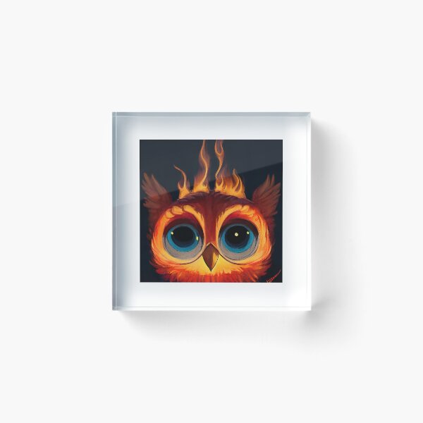 Item preview, Cute Owl with Flames  designed and sold by grangertomik.