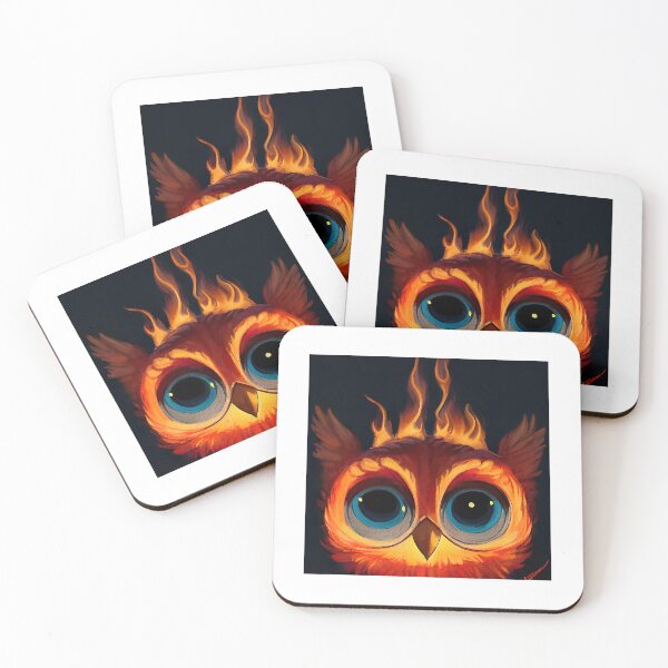 Item preview, Cute Owl with Flames  designed and sold by grangertomik.